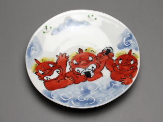 鬼絵（おにぎり）　小皿
