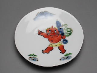 鬼絵（金棒）　小皿