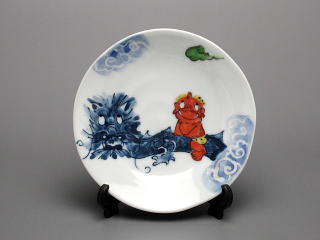 鬼絵（龍）　小皿