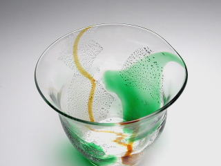 緑織　焼酎グラス