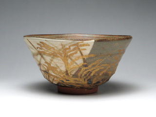 錆釉嵯峨野　抹茶碗　