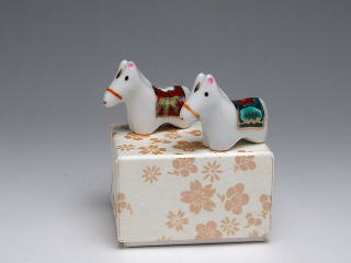 松竹梅午　ペア箸置