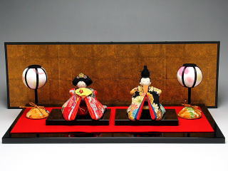 彩り友禅雛　置物