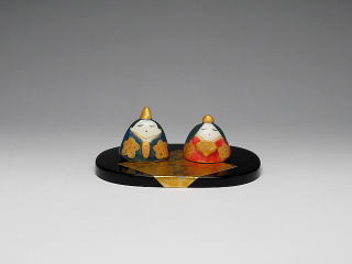 豆雛金彩飾り　置物