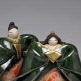 織部錦雛飾り　置物