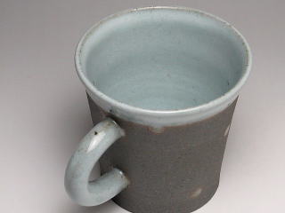 白釉丸紋　マグカップ