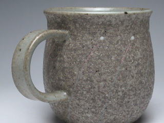 灰釉線紋　マグカップ