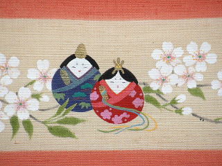 さくら雛　タペストリー