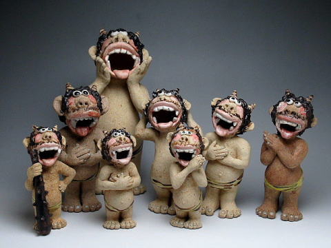 むじゃ鬼　置物