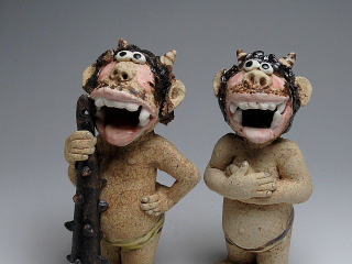 むじゃ鬼　置物