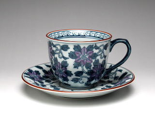錦鉄仙花（マロン）　コーヒーカップ