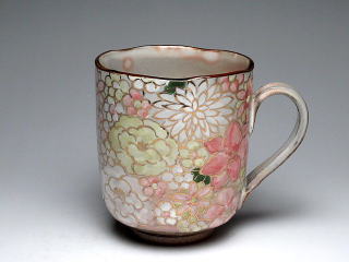 金彩花（ピンク）　マグカップ