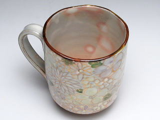 金彩花（ブルー）　マグカップ