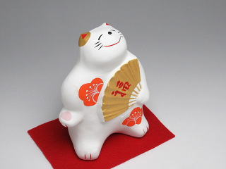 あっぱれ猫　置物