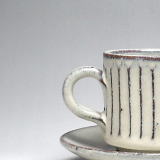 白釉彫　コーヒーカップ　　