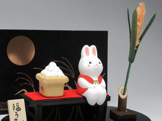 十五夜うさぎ　置物