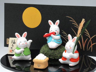お月見の宴　置物